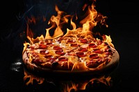 Pizza flame fire appliance.