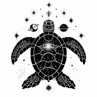 Surreal aesthetic turtle logo tortoise reptile animal.