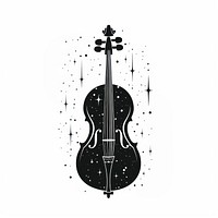 Surreal aesthetic cello logo violin fiddle device.