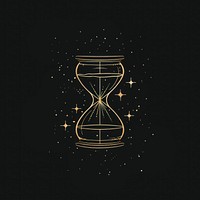 Surreal aesthetic hourglass logo.