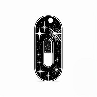 Surreal aesthetic pill logo symbol number text.