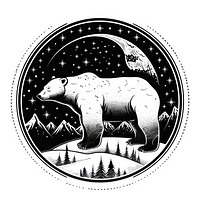 Surreal aesthetic polar bear logo wildlife jacuzzi animal.