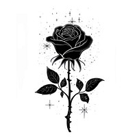 Surreal aesthetic rose logo art illustrated chandelier.