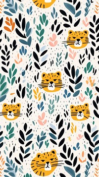 Wallpaper cute tigers abstract pattern wildlife panther.