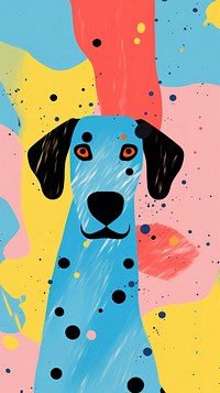 Wallpaper dog abstract painting graphics pattern.