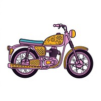 A vector graphic of vintage motorcycle transportation machine vehicle.
