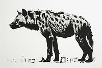 Hyena shaped rubber stamp hyena wildlife animal.