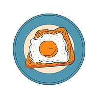 Minimalist symmetrical breakfast bread toast food.