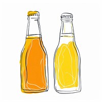 Minimalist symmetrical 2 beers bottle beverage alcohol.