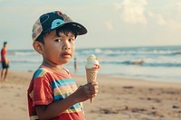 Indonesian boy cream kid ice cream.
