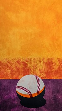 Silkscreen on paper of a baseball softball sports people.