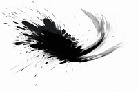 Brush stroke motion illustrated silhouette graphics.