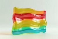 3d rendering of cute flag shape jelly accessories accessory.