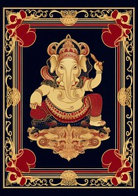 An Ganesha pattern gold art.