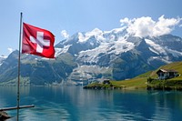 Switzerland flag architecture building outdoors.