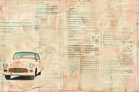 Automobile ephemera border text backgrounds newspaper.