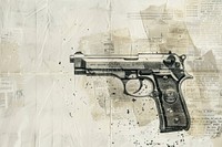 Guns ephemera border handgun drawing weapon.