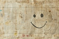 Smiley face graffiti ephemera border backgrounds drawing paper.