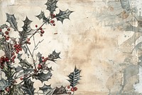 Christmas holly leaves ephemera border backgrounds pattern plant.