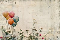 Balloons ephemera border backgrounds flower plant.