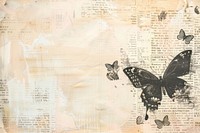 Embroidery textile butterfly ephemera border backgrounds drawing collage.