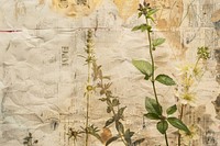 Stamp collection ephemera border herbs backgrounds flower.