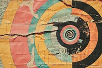 Spiral infinity pattern colorful retro ephemera border backgrounds collage art.