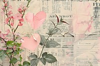 Pink heart ephemera border text backgrounds flower.
