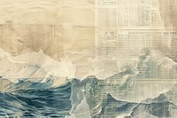 Ocean waves ephemera border backgrounds texture paper.