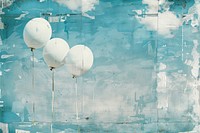 Pastel ballons blue sky ephemera border backgrounds painting balloon.