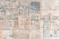 Old nautical map ephemera border backgrounds newspaper diagram.