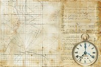 Time calculations ephemera border backgrounds paper text.