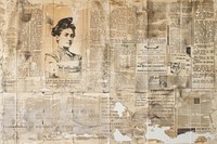 Victorian society ephemera border newspaper backgrounds collage.