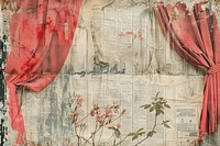 Red theatre curtain ephemera border backgrounds texture art.