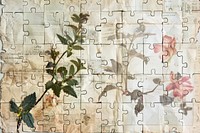 Puzzle pieces ephemera border backgrounds collage paper.