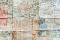 America frontier map ephemera border backgrounds newspaper document.