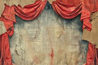 Red theatre curtain ephemera border backgrounds painting texture.