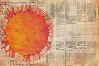 Sun ephemera border text backgrounds newspaper.