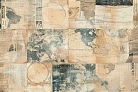 World map ephemera border collage backgrounds newspaper.