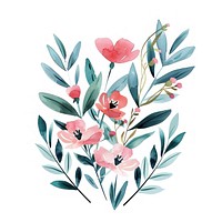 Cute floral art embroidery graphics.