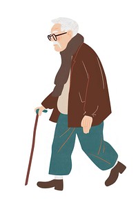 Old man walking person accessories accessory.