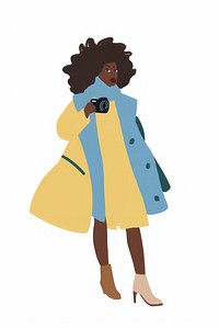 Black woman is photographer person clothing footwear.