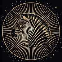 Surreal aesthetic Zebra logo zebra wildlife animal.