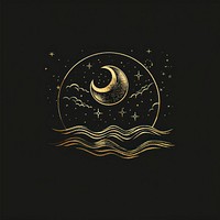 Surreal aesthetic full moon logo blackboard astronomy outdoors.