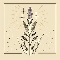 Surreal aesthetic lavender flower logo amaranthaceae blossom grass.
