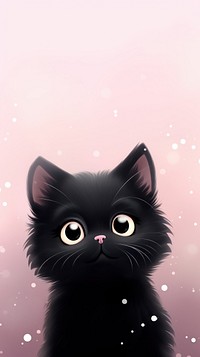 Black kitten dreamy wallpaper animal mammal cat.