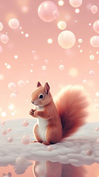 Squirrel dreamy wallpaper rat animal mammal.