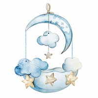 Crib Mobile Toy Star Cloud Moon chandelier lamp.