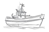 Ship sketch transportation illustrated.