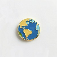 Earth shape pin badge accessories astronomy accessory.